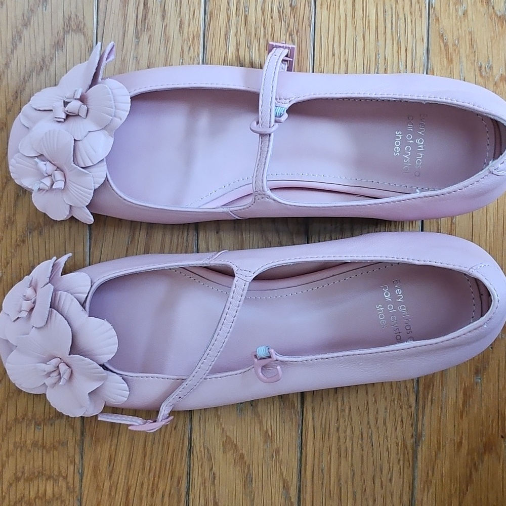 Pink Floral Ballet Flats